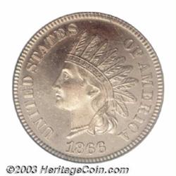 1866 1C PR65 Cameo PCGS.