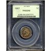 Image 1 : 1867 1C PR65 Red and Brown PCGS.