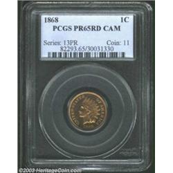 1868 1C PR65 Cameo PCGS.