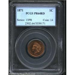 1871 1C PR64 Red PCGS.
