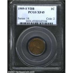 1909-S VDB 1C XF45 PCGS.