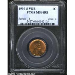 1909-S VDB 1C MS64 Red and Brown PCGS.