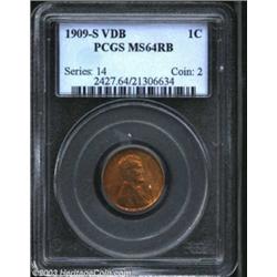1909-S VDB 1C MS64 Red and Brown PCGS.