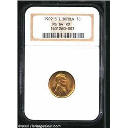 1909-S 1C MS64 Red NGC.
