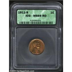 1911-S 1C MS65 Red ICG.