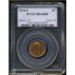 1914-S 1C MS64 Red PCGS.
