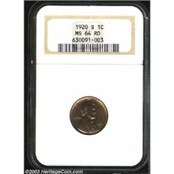 1920-S 1C MS64 Red NGC.
