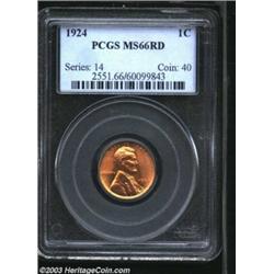 1924 1C MS66 Red PCGS.