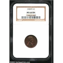 1926-S 1C MS64 Brown NGC.