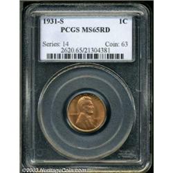 1931-S 1C MS65 Red PCGS.