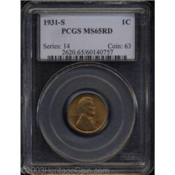 1931-S 1C MS65 Red PCGS.