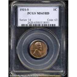 1931-S 1C MS65 Red PCGS.