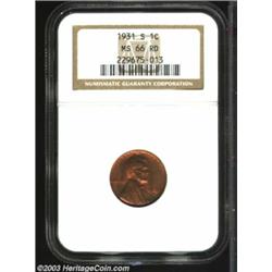 1931-S 1C MS66 Red NGC.