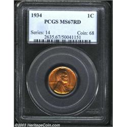 1934 1C MS67 Red PCGS.