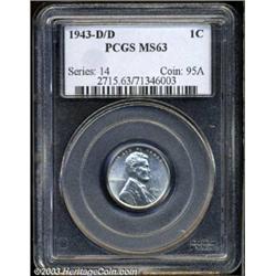 1943-D/D 1C MS63 PCGS.