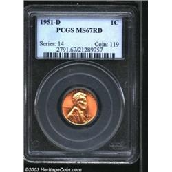 1951-D 1C MS67 Red PCGS.