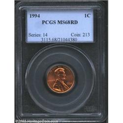 1994 1C MS68 Red PCGS.