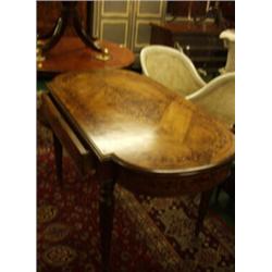 Pair of walnut continental bedside tables, ormolu mounts to feet, shaped marble top…