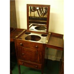 Georgian mahogany dressing cabinet with lift up swing mirror…