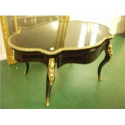 Superb Louis XV ormolu mounted and shaped desk, intricate gilding to panels, the lock bears signa…