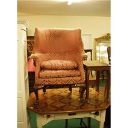 18c wing armchair with shell carved cabriole legs on pad feet…