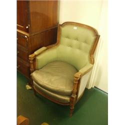 Louis XV style curved elbow chair in walnut…