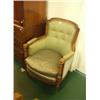 Image 1 : Louis XV style curved elbow chair in walnut…