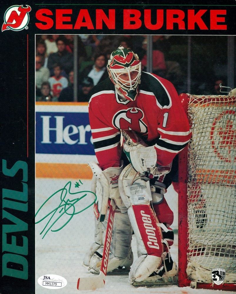 Sean Burke Signed Devils 8x10 Photo Jsa Coa