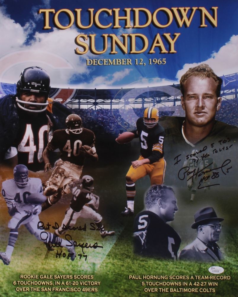 Paul Hornung & Gale Sayers Signed 
