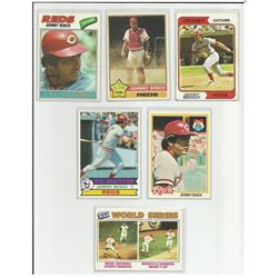 Very Nice Lot of (6) different 1970's Johnny Bench Baseball Cards