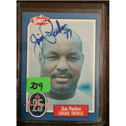 Autographed Jim Parker 1988 Swell Football Greats Hall of Fame Card