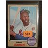 Image 1 : 1968 Topps Hank Aaron Card #110