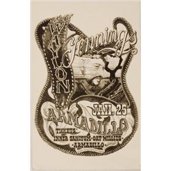 Waylon Jennings Armadilli World HQ Poster