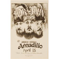 Dr. John & Greezy Wheels Armadillo World HQ Poster