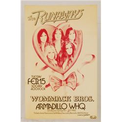 The Runaways Armadillo World HQ Concert Poster