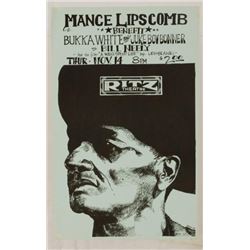 Mance Lipscomb Benefit Poster by Jim Franklin