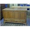 Image 1 : AN OAK MULE CHEST, c.1800, twin plank top, panelled sides, triple fielded panel front above two s...