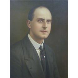 SPENCELAYH, C, head and shoulders portrait of a young gentleman wearing a pinstripe jacket, oils ...