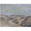 Image 1 : HEELEY, ARTHUR, a view of a coastal town seen from dunes, two figures to foreground, oils on canv...