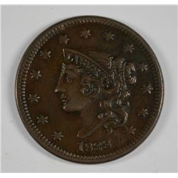 1838 LARGE CENT XF/AU