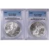 Image 1 : 2002 & 2003 AMERICAN SILVER EAGLES, PCGS MS-69