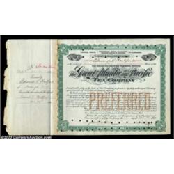 George Huntington Hartford - Great Atlantic and Pacific Tea Company (New Jersey)This certificate dat