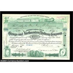 Chicago & Northwestern Railway Company ((Illinois)A nice example of this difficult to locate certifi