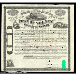 Town of Volney, NY--in aid of New York & Oswego Midland Rail Road (New York)A large $100 bond issued