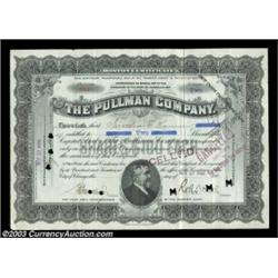 Robert Todd Lincoln - The Pullman Company (New York)A 1905 certificate for two shares signed by Robe