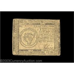 Continental Currency May 10, 1775 $8 Very Fine. A good-looking example for the grade.  Important not