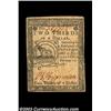 Image 1 : Continental Currency February 17, 1776 $2/3 Choice Extremely Fine. A gorgeous Fractional Continental