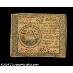 Continental Currency September 26, 1778 $50 Choice Very Fine. A beautiful example of the grade.  Imp