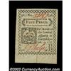 Image 1 : Connecticut October 11, 1777 5d Gem New. Printed on bright, clean, blue paper with a vibrant red sig