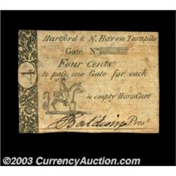 Connecticut 1799 Hartford & New Haven Turnpike 4c Choice New. Signed by Baldwin as President of the